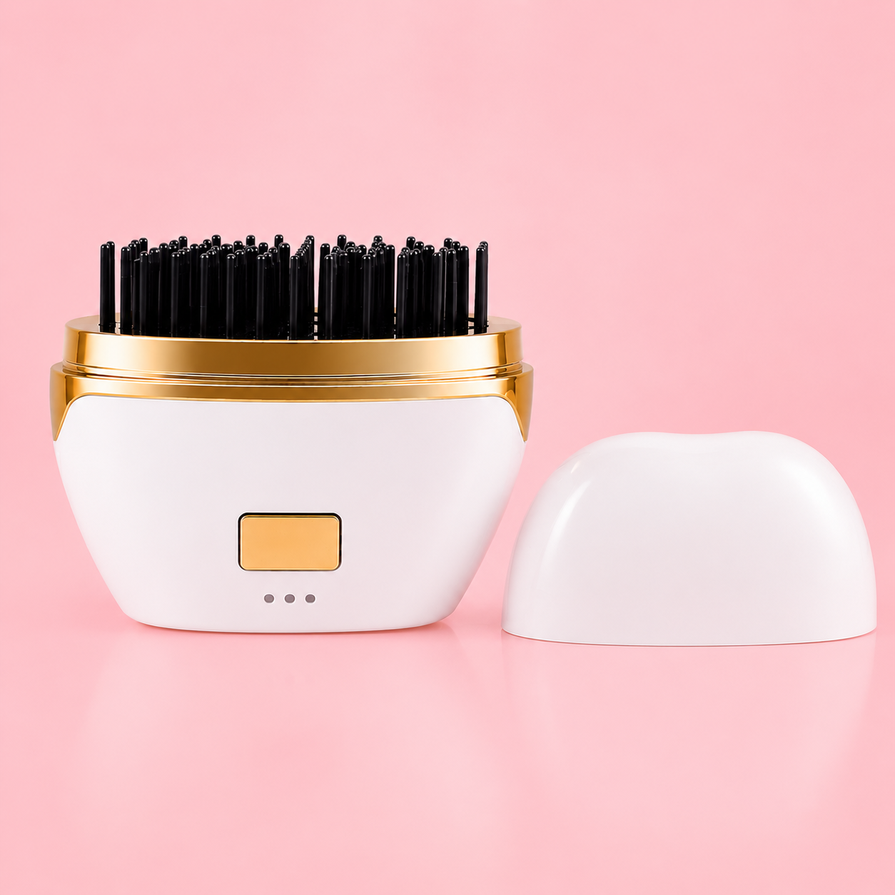 Cepillo antifrizz inalámbrico blanco