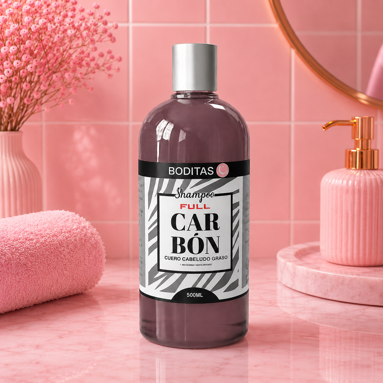 Shampoo carbón activado