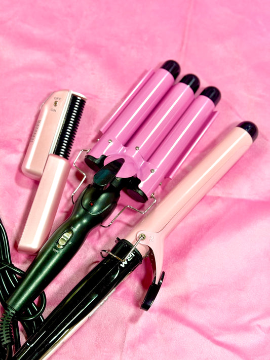 Set de Herramientas de Styling Profesional – Ondas, Rizos y retoque de alisado Fácil