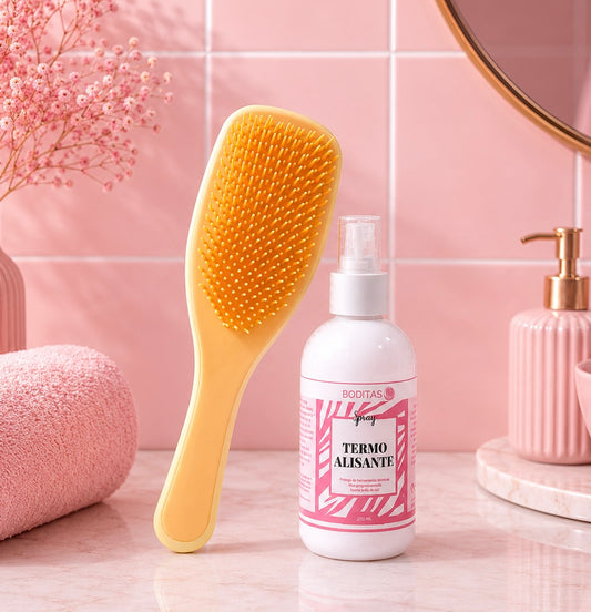 Cepillo antifrizz + spray termoalisante