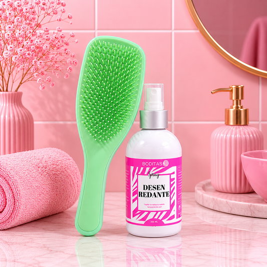 Cepillo antifrizz + spray desenredante
