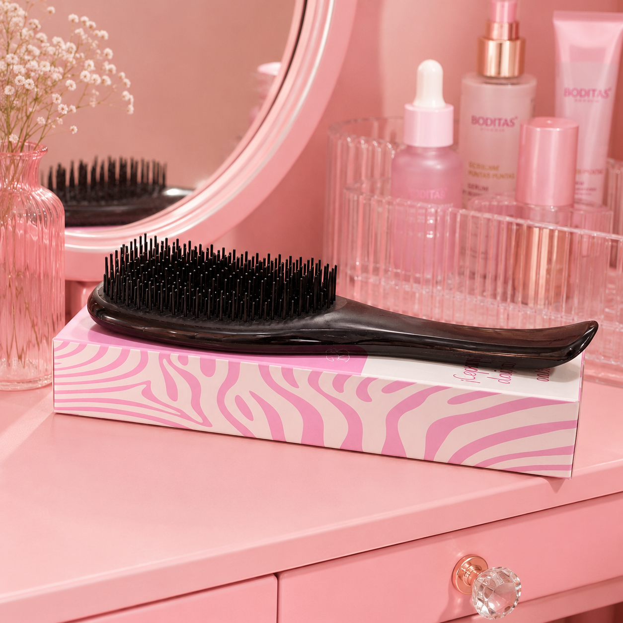 Cepillo antifrizz negro