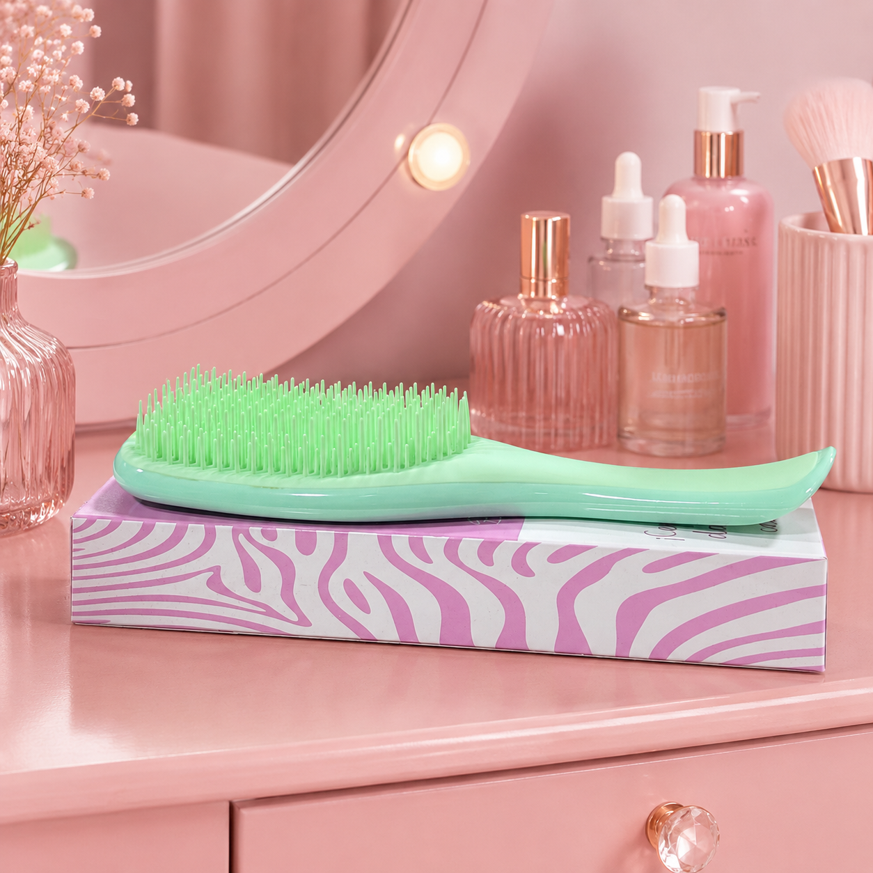Cepillo antifrizz verde