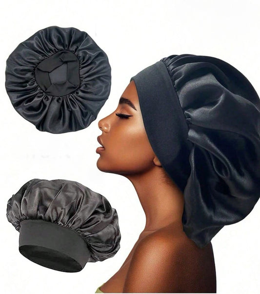 Gorro de satín negro