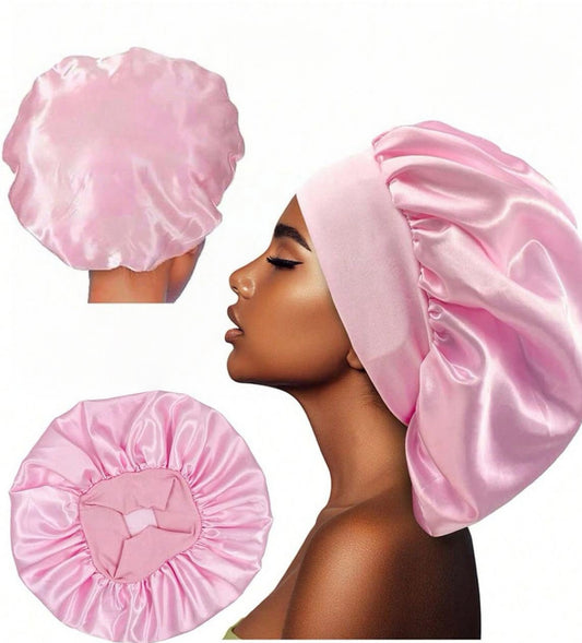 Gorro de satín rosa